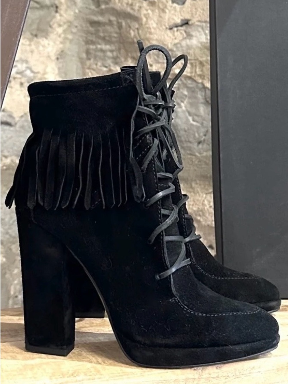 Giuseppe Zanotti Black Suede Ankle Boots